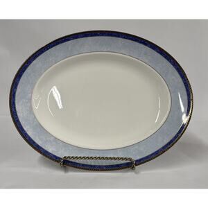 WEDGWOOD Valencia OVAL SERVING Plate 14.25" Made in England Bone China 1996